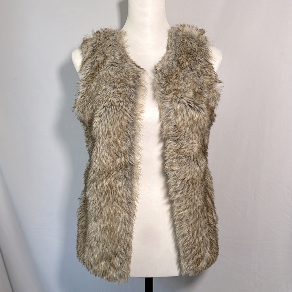Wonder Nation Faux Fur Open Front Fleece Vest - Girls XL (14-16)